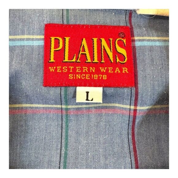 Plaid Short Sleeve Button-Up Shirt Plains Western wear Cowboy Shirt Pearl Snap - Picture 2 of 5